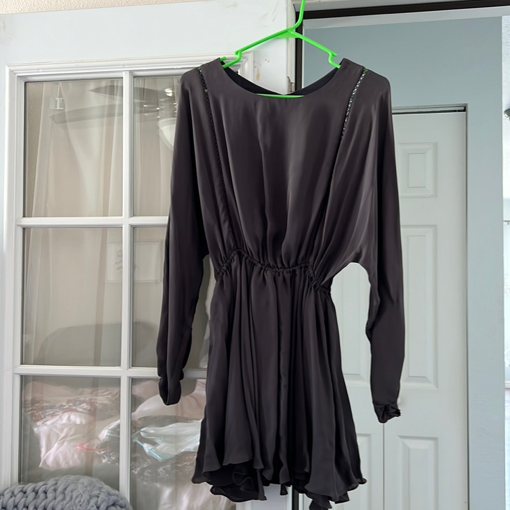 BNWT Love Shack Fancy dress Charcoal Noelle size S